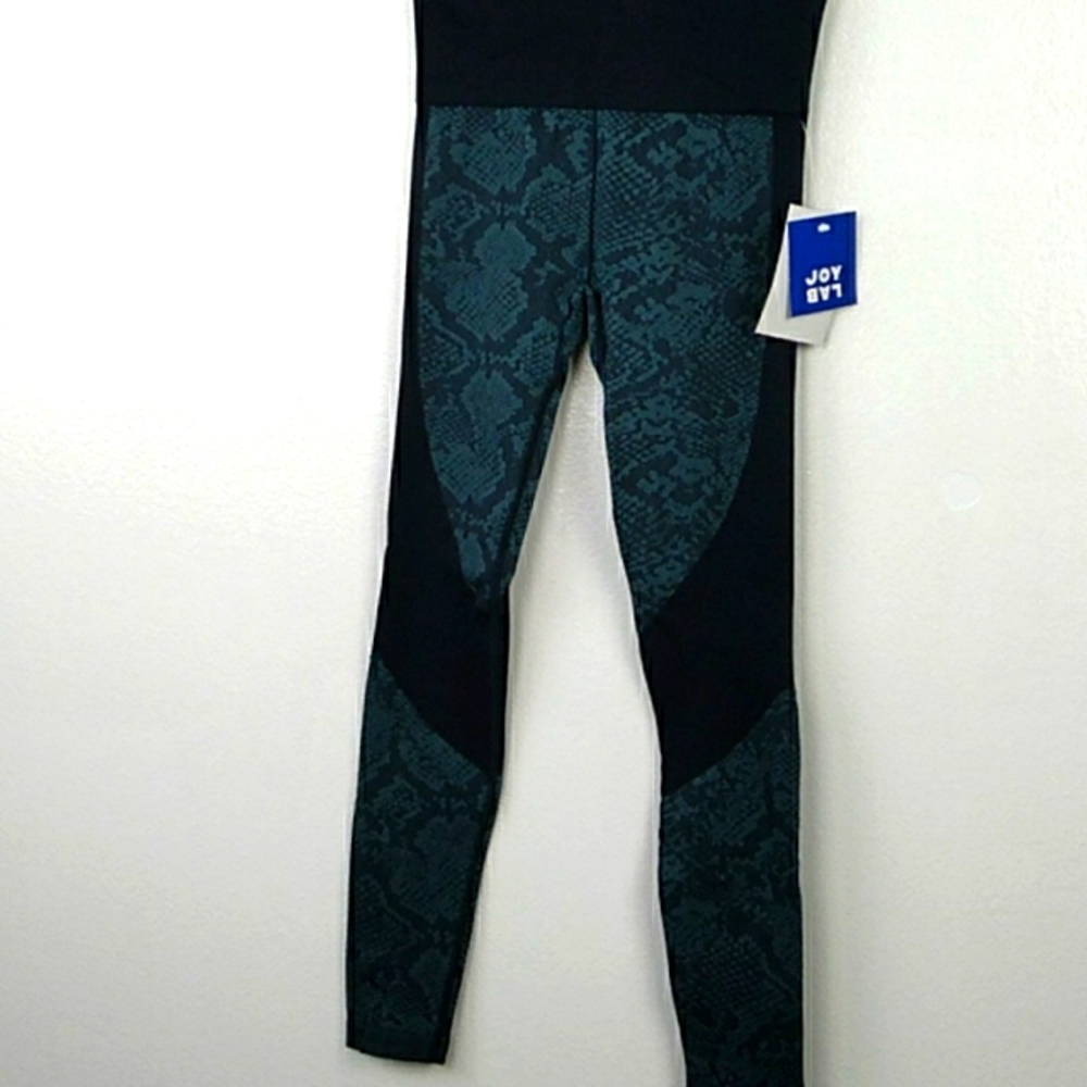 Joy Lab Leggings High rise Teal Activewear Cropped Size XS NWT